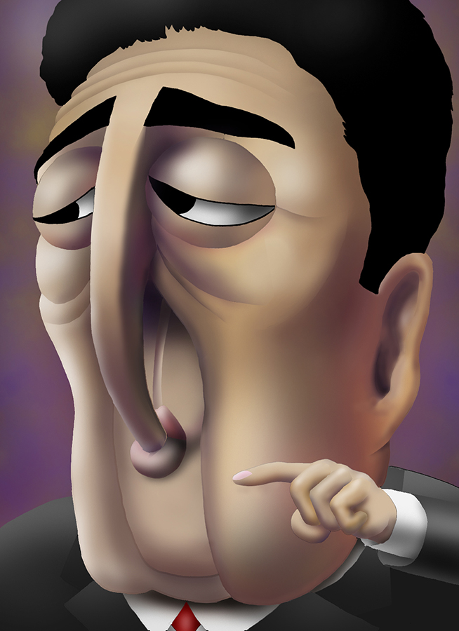 安倍晋三の似顔絵