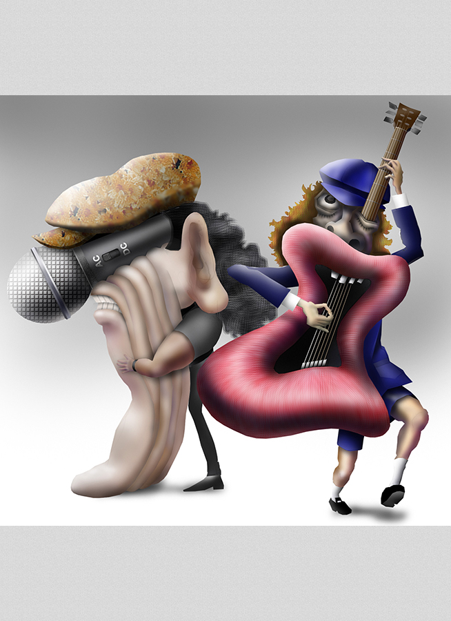 AC/DCの似顔絵