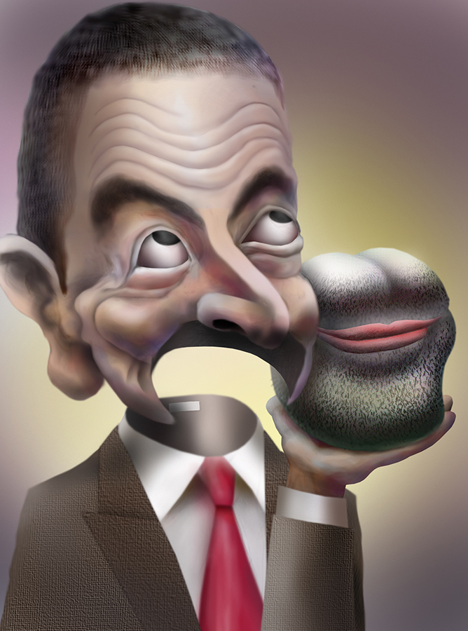 Rowan Atkinsonの似顔絵