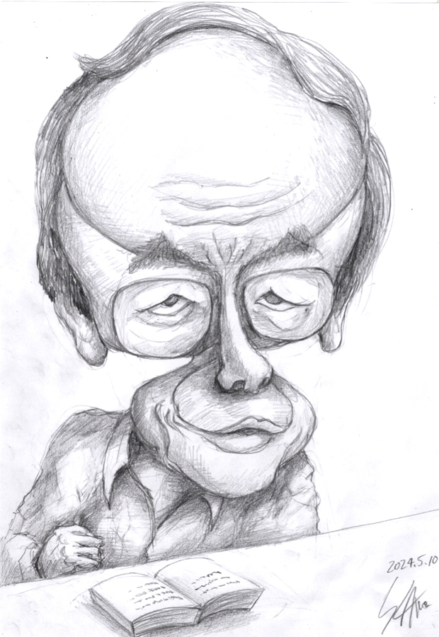 原島博の似顔絵