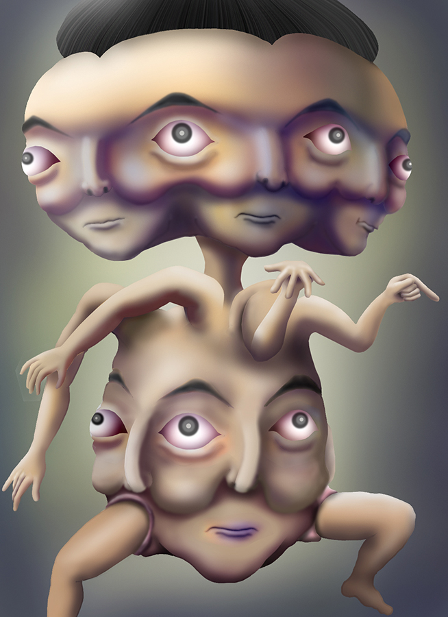 鳩山由紀夫の似顔絵