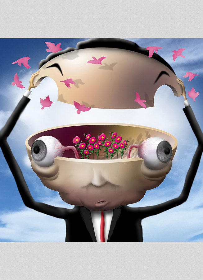 鳩山由紀夫の似顔絵