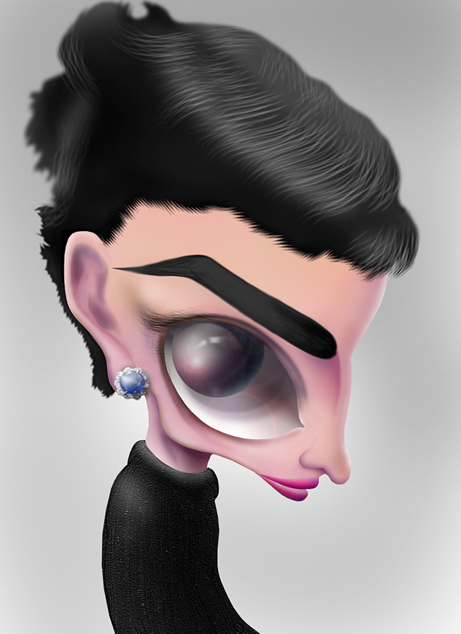 Audrey Hepburnの似顔絵