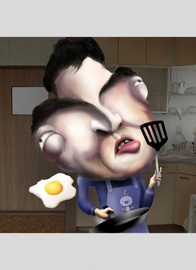 細川護煕の似顔絵