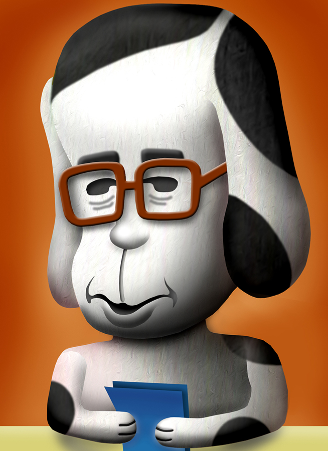 福田康夫の似顔絵