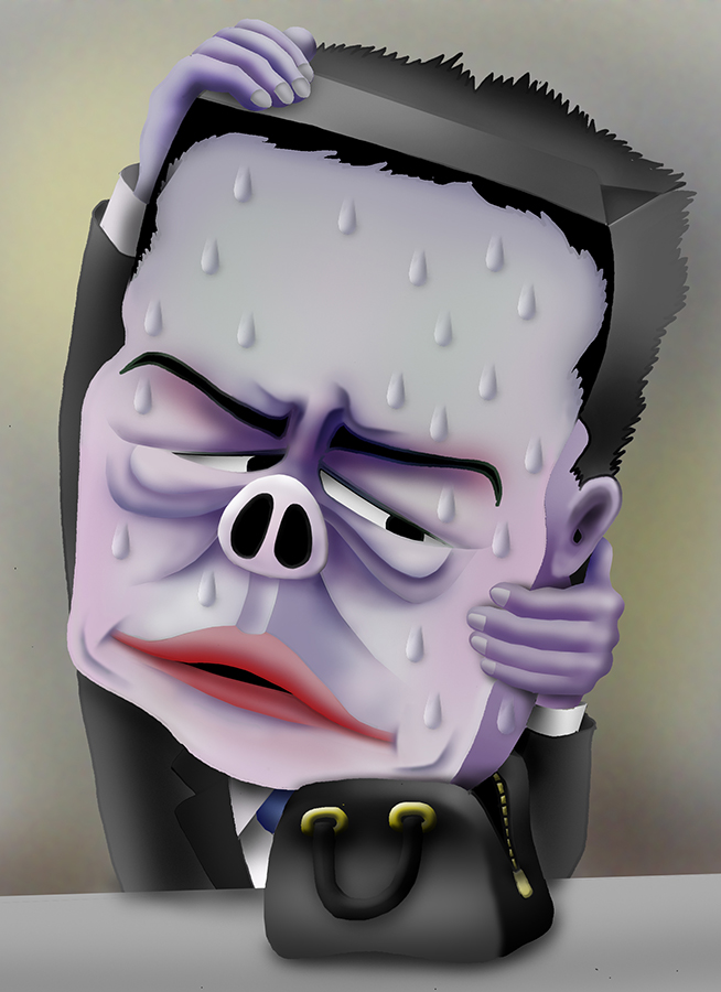 猪瀬直樹の似顔絵