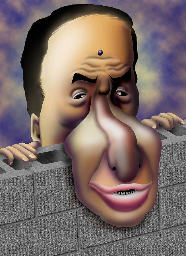 菅直人の似顔絵