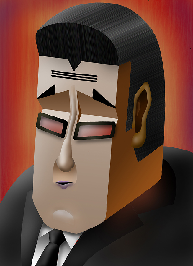 松井一郎の似顔絵