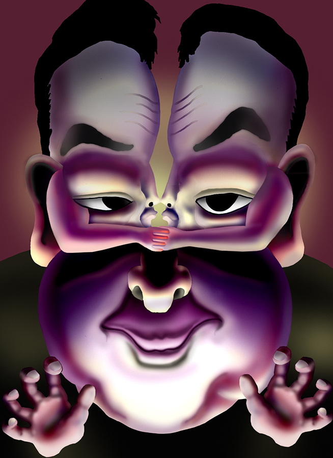 野田佳彦の似顔絵