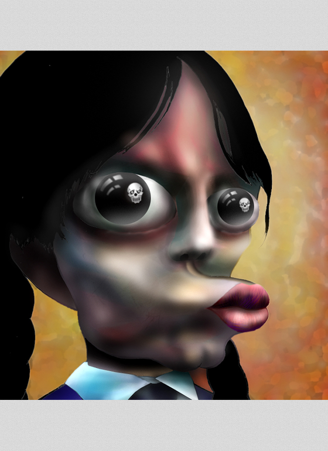 Jenna Ortegaの似顔絵