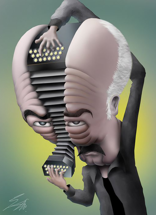 Astor Piazzollaの似顔絵