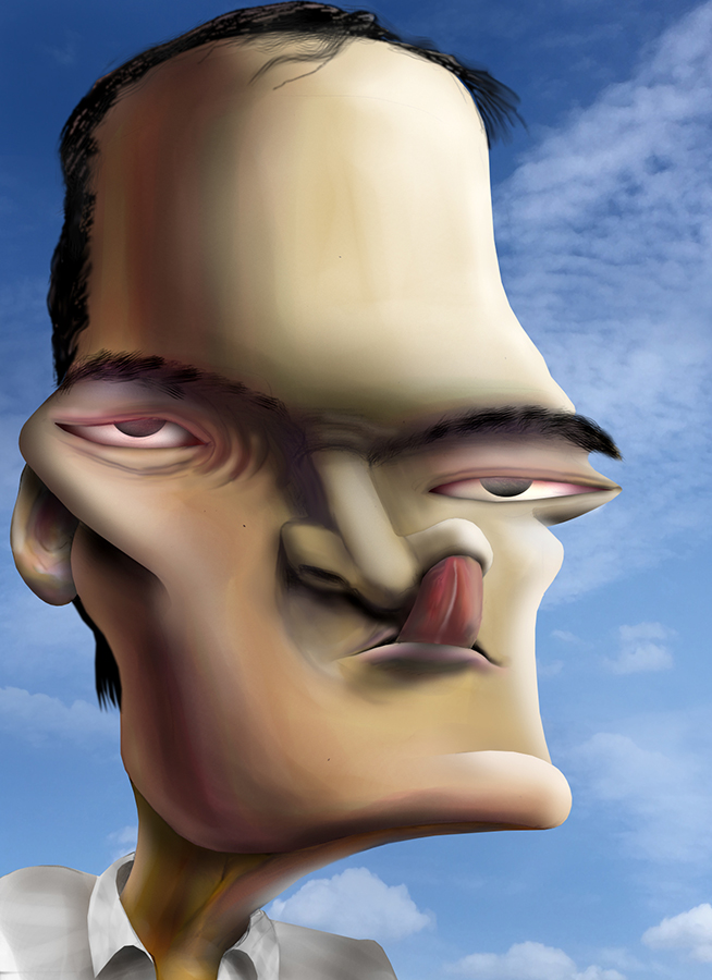 Quentin Tarantinoの似顔絵