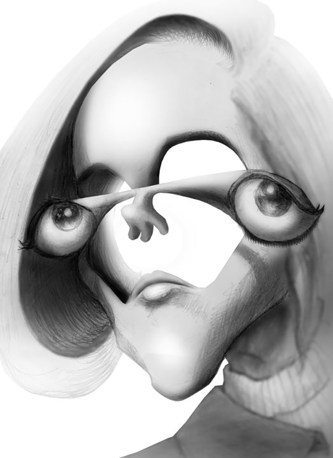 Diana Riggの似顔絵