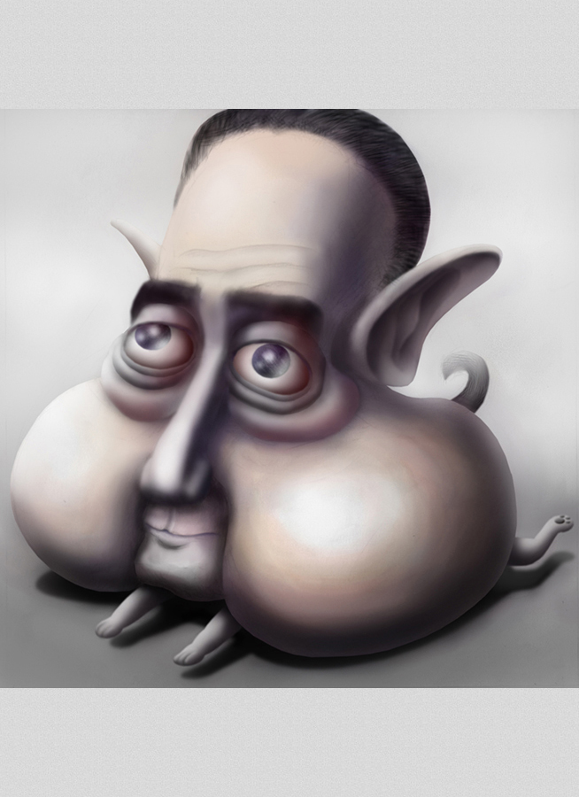 佐藤栄作の似顔絵