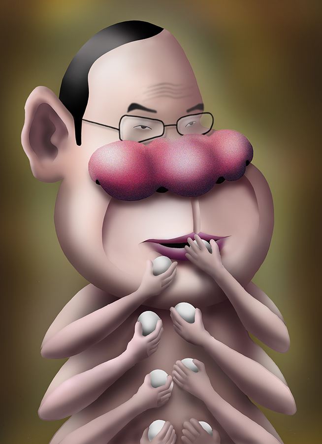 志位和夫の似顔絵