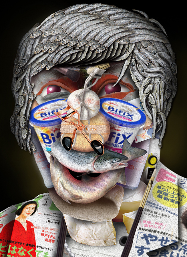 菅沼薫の似顔絵