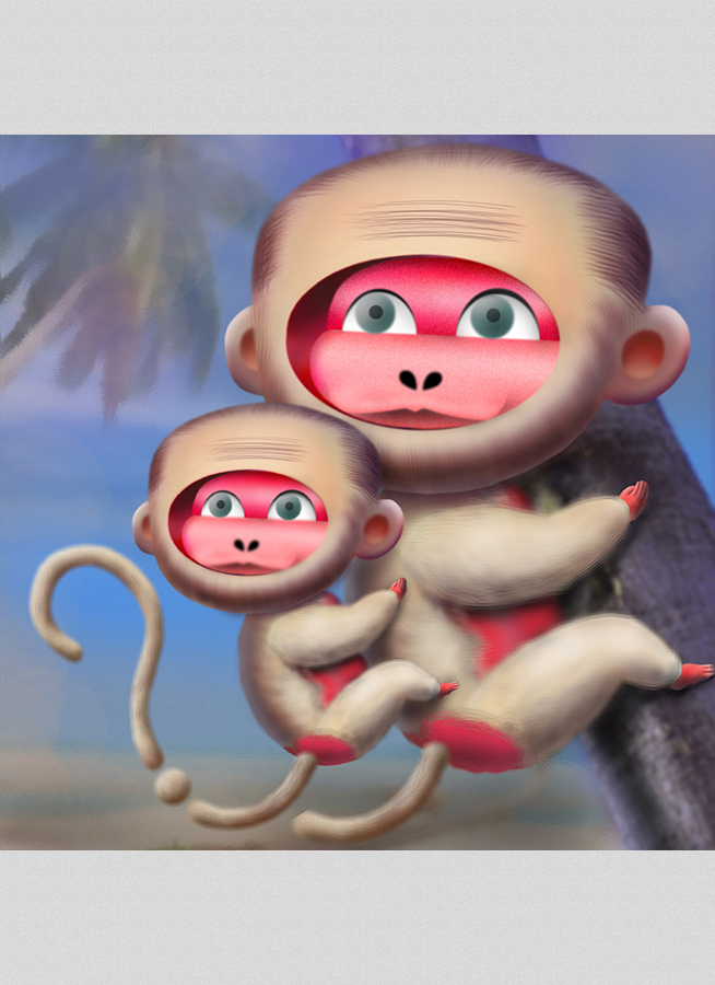 竹下登の似顔絵