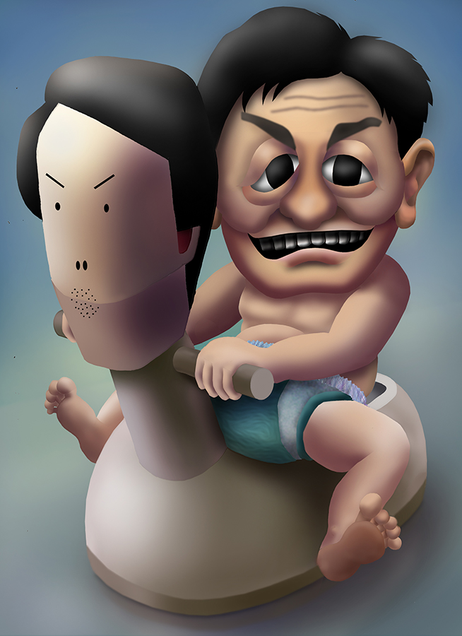 大塚耕平・玉木雄一郎の似顔絵