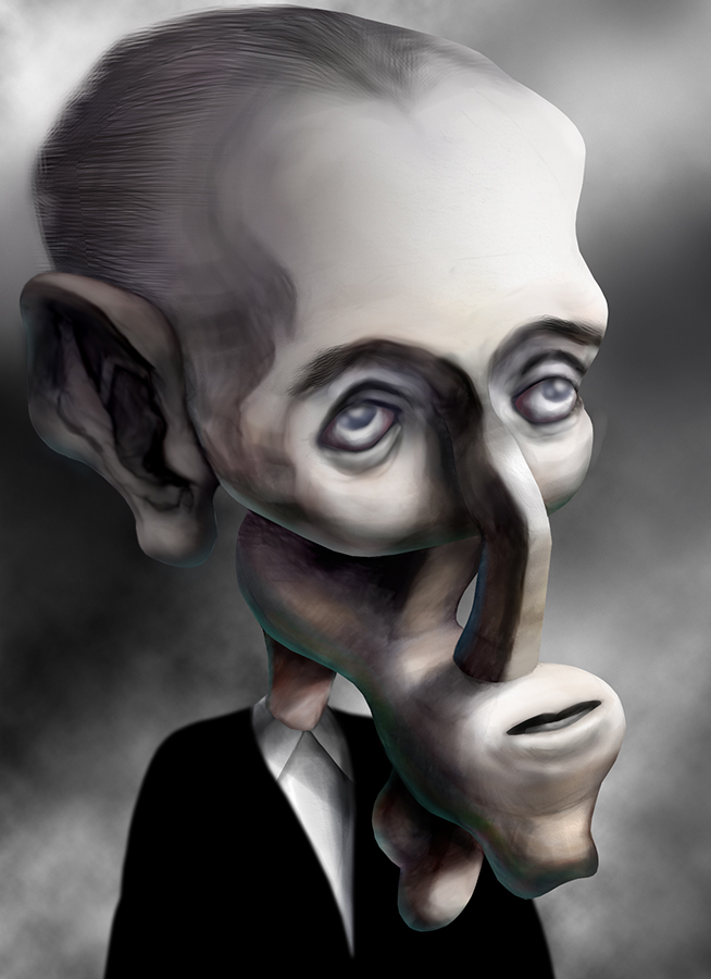 Nikola Teslaの似顔絵