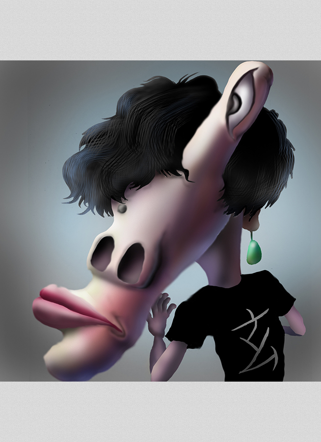 米津玄師の似顔絵